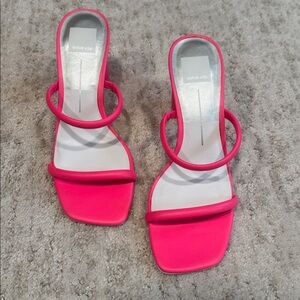 Dolce Vita Pink Heels Square Toe Block